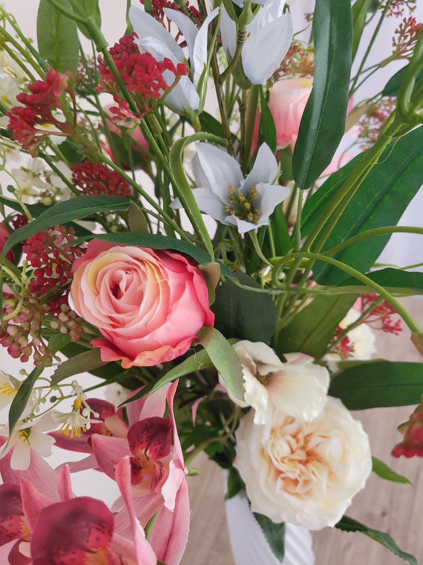 Rosé chic, inclusief vaas