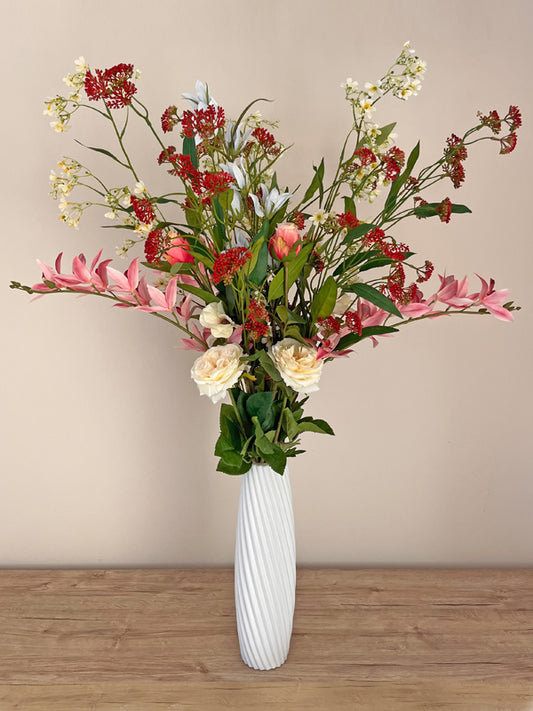 Rosé chic, inclusief vaas